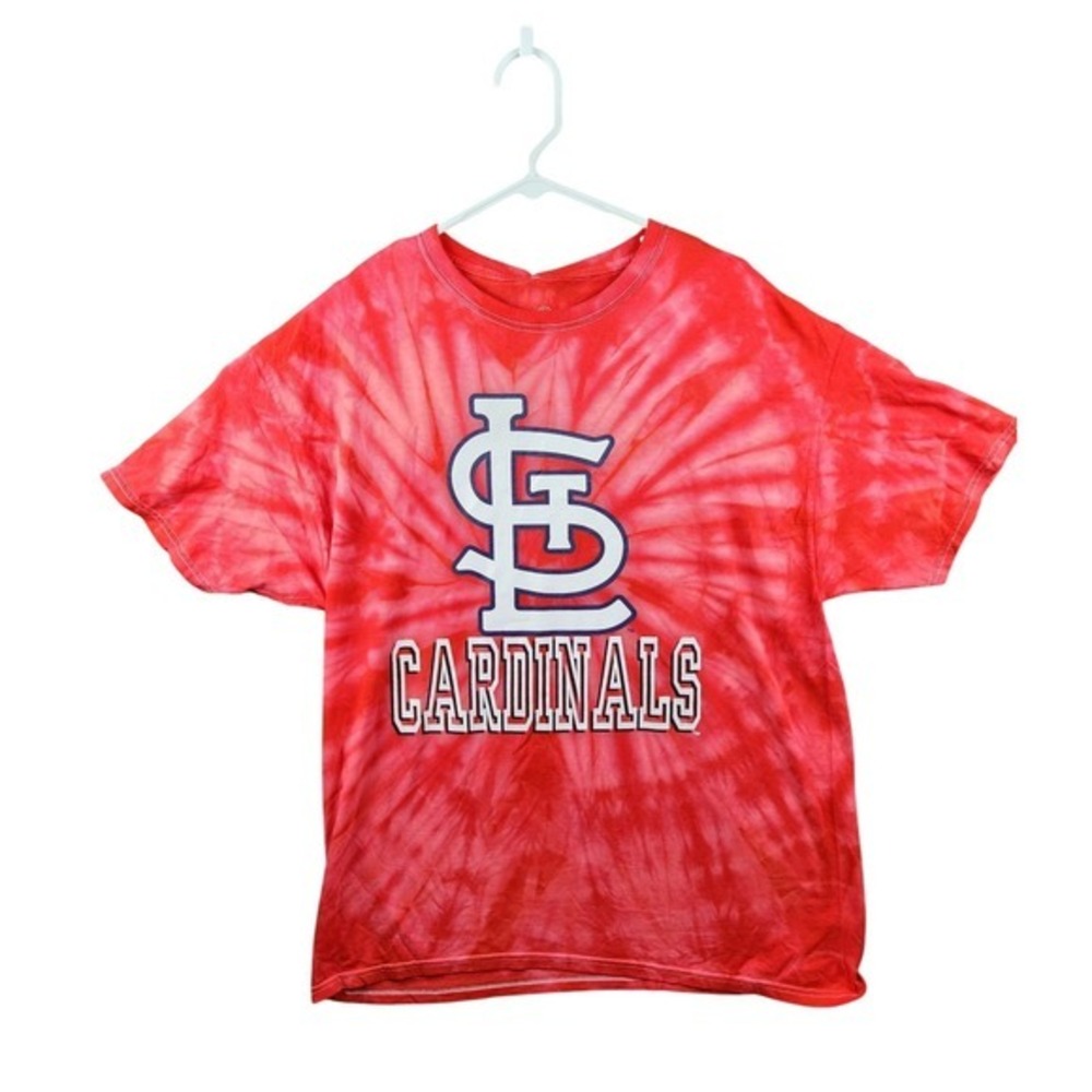 St Louis Cardinals MLB T Shirt XL Red Tie Dye Baseball Graphic Tee - Picture 2 of 9